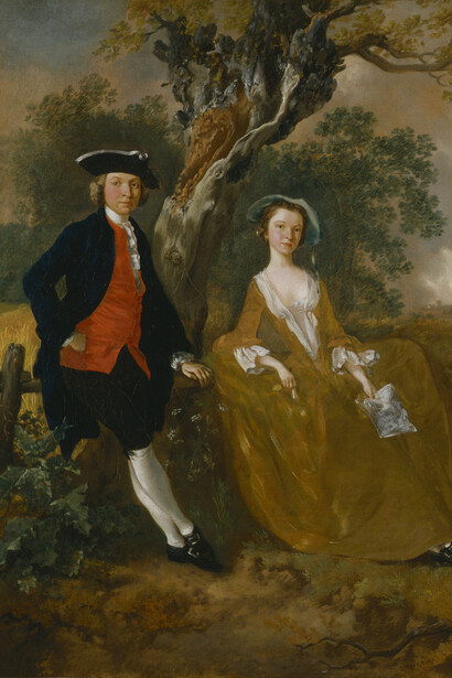 Thomas Gainsborough, Coppia in un paesaggio, circa 1753, olio su tela, 76,2 x 67 cm, Londra, Dulwich Picture Gallery, Per gentile concessione dei Trustees della Dulwich Picture Gallery  