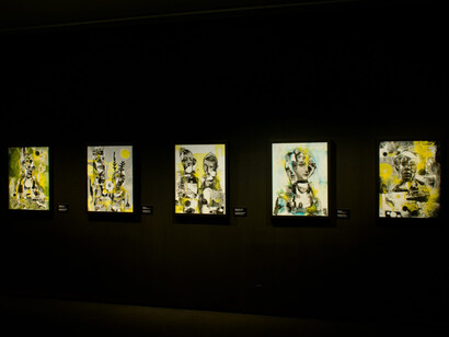 Viktoria Berezina, A face assembled from noise, exhibition view. Courtesy of Tartu Art Museum