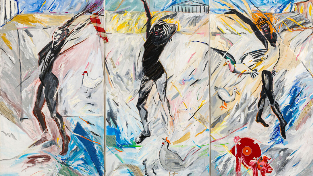 Emma Amos, Dancing in the streets (detail), 1985. Courtesy of Alison Jacques Gallery