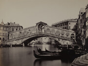 The Rialto Bridge, Venice, with the Fondaco dei Tedeschi Behind, Carlo Ponti © National Museums Liverpool