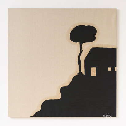 Gilbert Halaby, Beatitudo, 2022. Oil on Linen, 150 x 150 cm. Courtesy of Artbooth Gallery