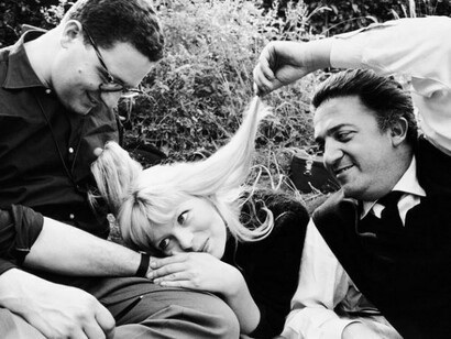 Arturo Zavattini (b. 1930), Set of 'La Dolce Vita'. Assistant cameraman Ennio Guarnieri, Nico Otzak and Federico Fellini, 1960, Solares Fondazione delle Arti
