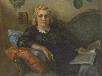 Aleksandra Beļcova, Portrait of actress Anta Klints (detail), 1950s. Courtesy of Romans Suta and Aleksandra Beļcova Museum