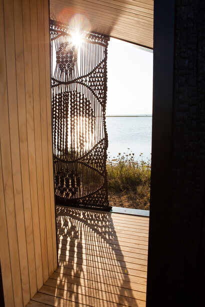 The Observatory Lymington. View Looking Out of the Workshop. Copyright Matt Dunkinson
