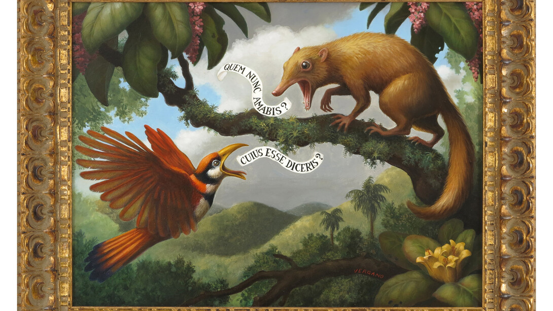 Laws of Attraction XXXIII, 2013, Oil on wood, 23.75 x 29.75 inches; 60.33 x 75.57 cm, Signed LR, Custom framed