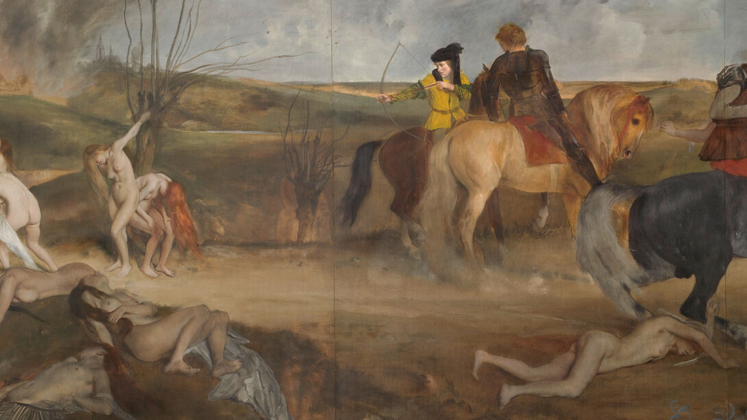 Edgar Degas, Scene of War in the Middle Ages, c. 1865, oil (essence) on paper laid down on canvas. Musée d’Orsay, Paris: Erich Lessing / Art Resource, NY.