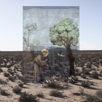 Lien Botha, In Afterland ( Giotto), AP I/I, 2023, 297mmx420mm (unframed), digital photographic deconstruction/cotton rag paper. Courtesy of the artist and Barnard Gallery