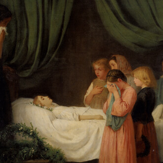 Albert Anker, Die kleine freundin [The little girl friend], 1862. Avec l’aimable autorisation du Kunstmuseum Bern