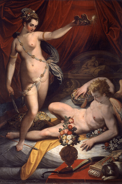 Amore e Psiche. Jacopo Zucchi (Firenze 1541 circa-Roma 1596) 1589, olio su tela, cm 173 x 130. Roma, Galleria Borghese, inv. 10