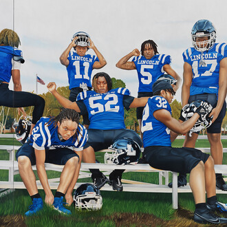 Tyler Ballon, Before the battle, 2024-25. Courtesy of Jeffrey Deitch Gallery