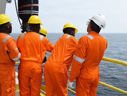 Almost 75 percent of the oil production comes from offshore fields