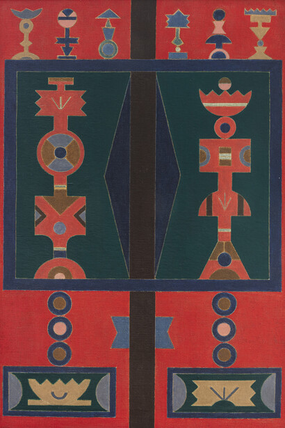 Rubem Valentim, Pintura 2., 1964. Courtesy of Almeida and Dale, São Paulo and the Institute of Contemporary Art, Miami