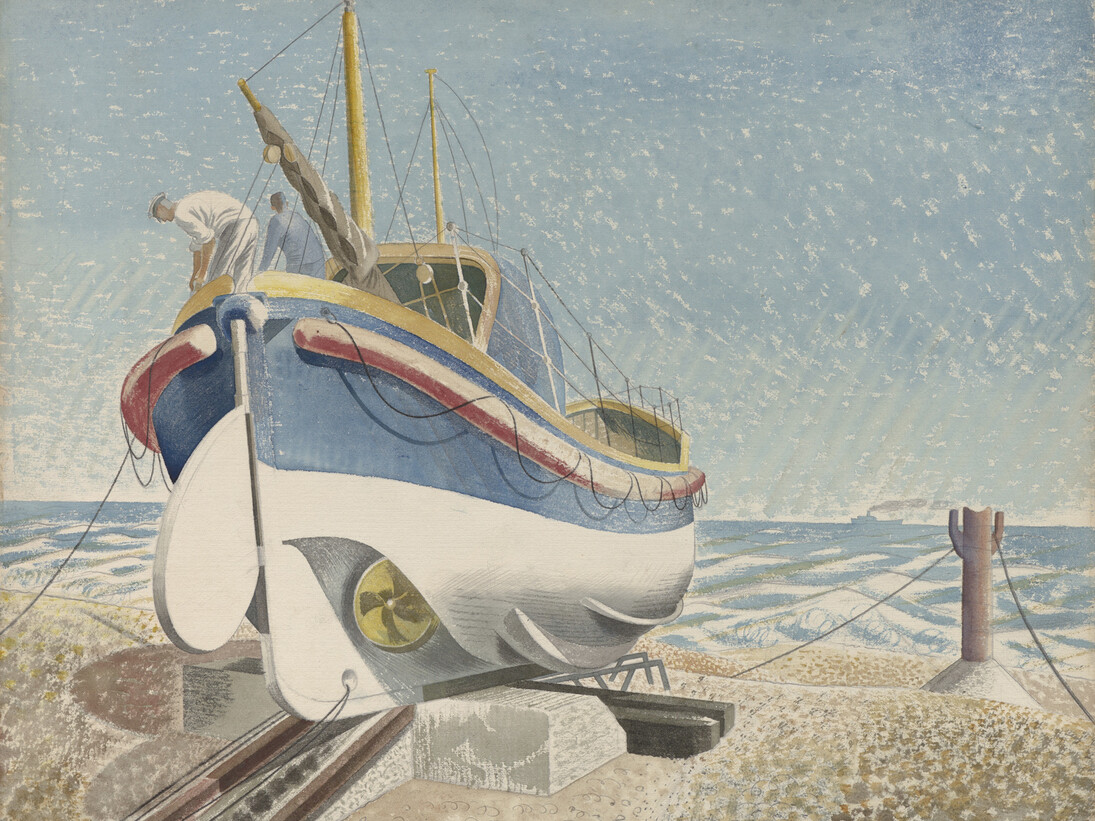 Eric Ravilious, The Lifeboat, 1938, Watercolour and pencil on paper, Private Collection