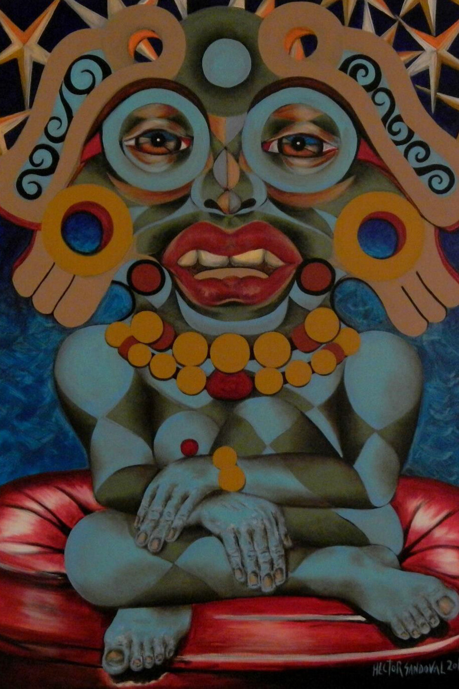 Hector Sandoval, Marybecky, 2014, Oil on canvas, 110 x 90 cm
