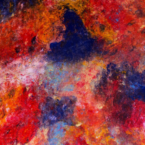 Marina Berra, Born to be alive, 2016, tecnica mista su tela, 80x80 cm