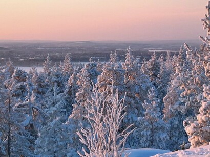 Paesaggio innevato a Rovaniemi