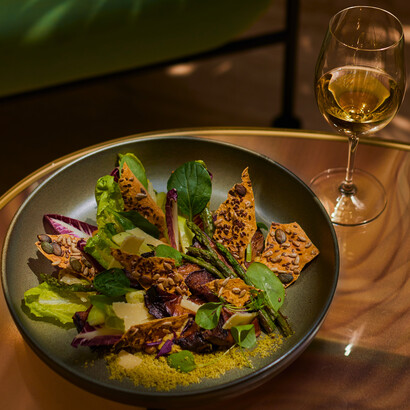 BIVIUM at Six Sense Rome offers plenty of delicious choices for those avoiding meat, such as their Super Salad