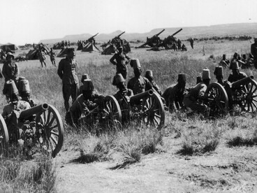 L'artiglieria italiana operava nell'ambito delle truppe somale “Ascari”, 1936. Etiopia