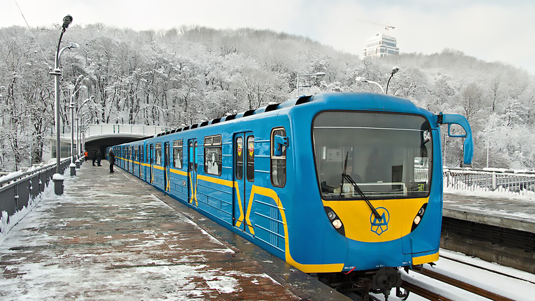 A type 81-540.3К train at Dnipro station, Kyiv, Ukraine