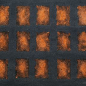 Turi Simeti, Collage di buste, 1961, Collage sur toile, 85 x 100 cm, Courtesy Tornabuoni Art