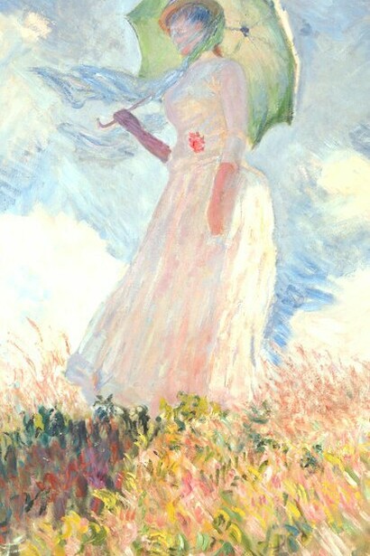 "Estudio de figura al aire libre (Mujer con sombrilla mirando hacia la izquierda)", óleo sobre lienzo, Claude Monet, 1886 