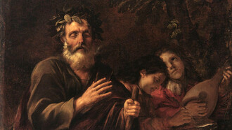 Pier Francesco Mola, Homero y dos discípulos, siglo XVII