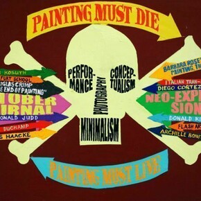 Loren Munk, Painting Must Die Painting Must Live, 2013, Oil on Linen, 18 x 24 inches