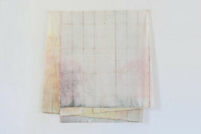 Pan 1, encre et pigment sur papier replié, 2015,160x150cm