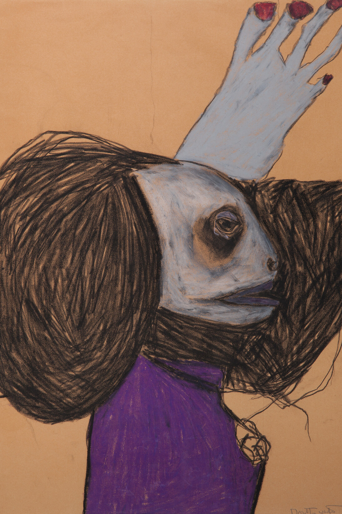 Pat Douthwaite, Mary Queen of Scots, 1974, pastel, 62 x 48 cm