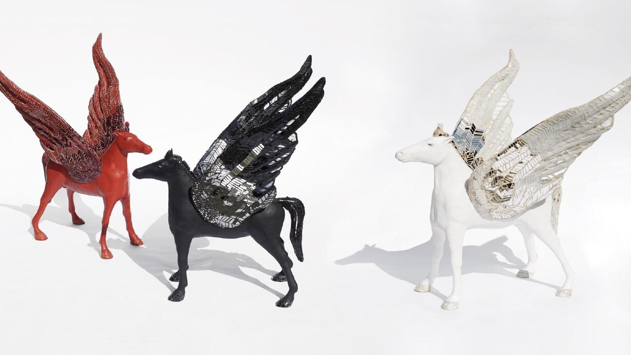 Andrew Logan, 'Life, Birth and Death', Three Maquettes, 1981. Photo by Sylvain Deleu