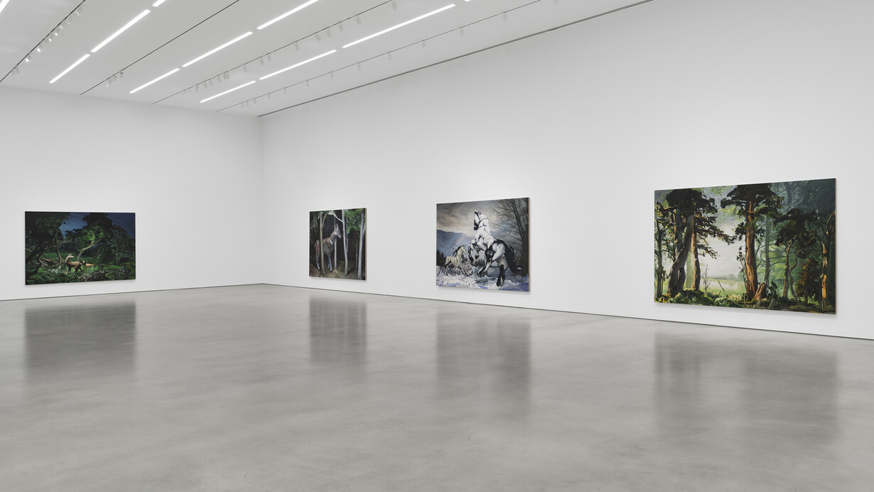 Emma Webster, Rues and leaves themselves alone, exhibition view. Courtesy of Petzel Gallery