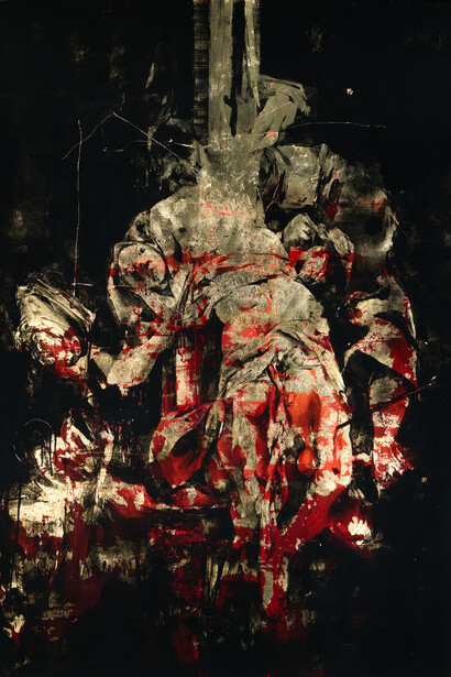 Gonzalo Borondo, Trittico della Discesa I (dettaglio), 2026. Cortesia di 21Art Treviso
