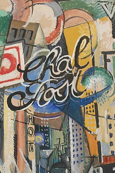 "Chal Post", gouache y óleo sobre madera, Albert Gleizes, 1915