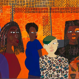 Dindga McCannon, 125th St revisited testerday and today (detail), 2020. Courtesy of Fridman Gallery