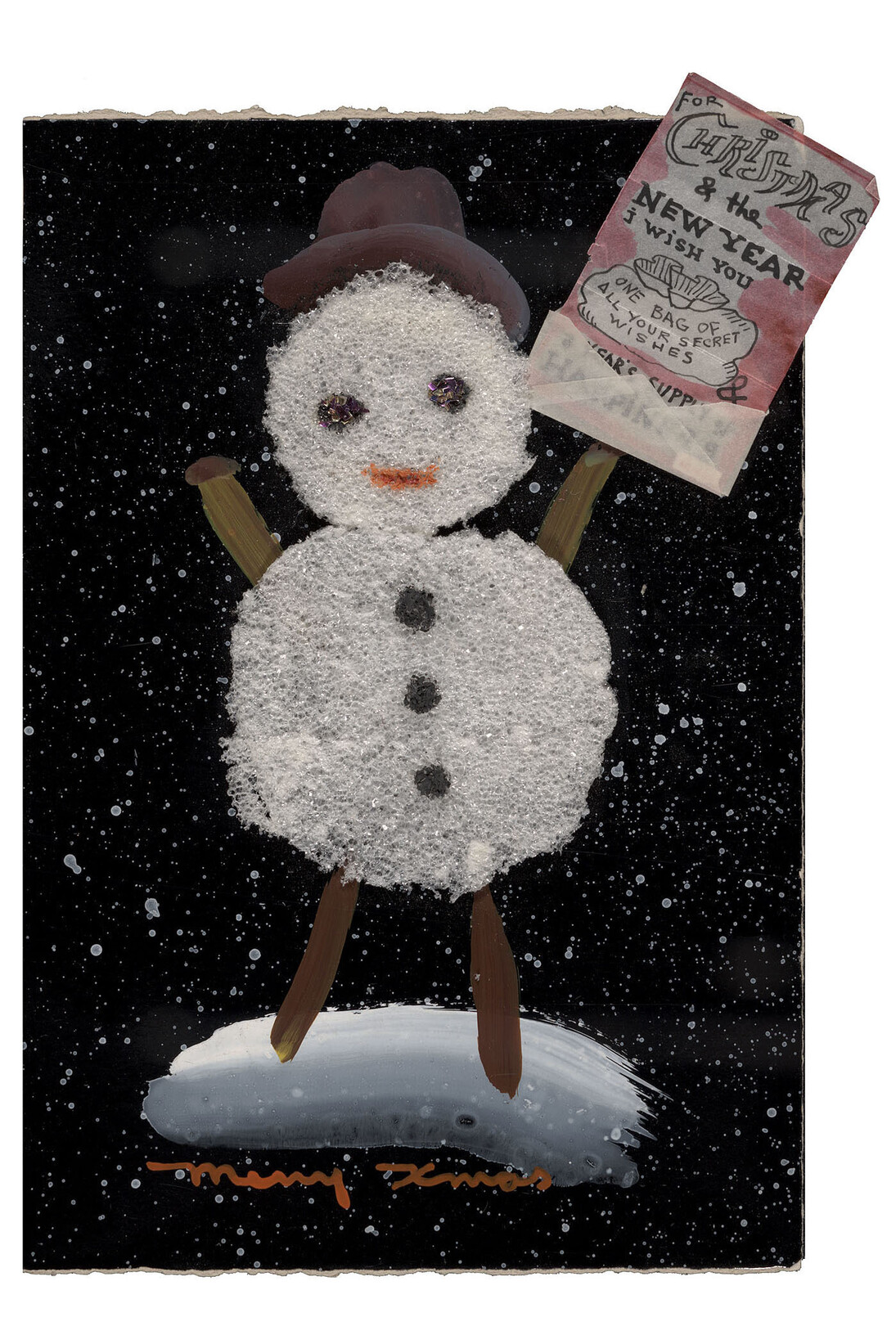 Julia Thecla (1896–1973), Holiday card to Katharine Kuh, undated, Mixed media collage, Katharine Kuh papers, 1908–94, Archives of American Art, Smithsonian Institution