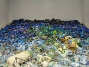Tony Capellán, Mar invadido (detail), 2015, Installation view Pérez Art Museum Miami, Found objects from the Caribbean Sea. 360 x 228 inches, Photo: Oriol Tarridas
