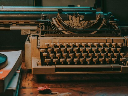 A typewriter used for typing down a potential memoir