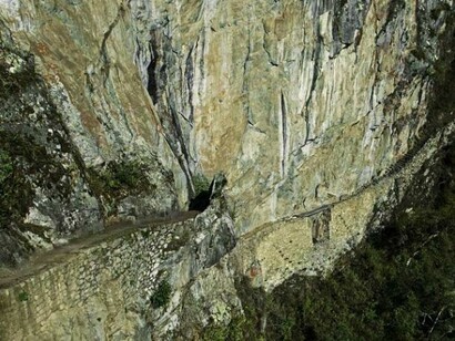 Strapiombo sotto Machu Picchu