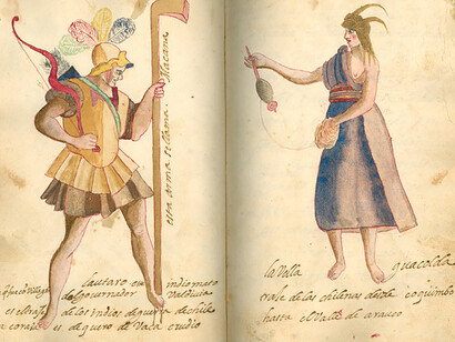 Lautaro et Guacolda. Ilustration de Diego de Ocaña