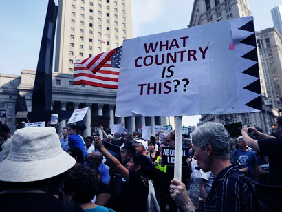 A protest against children separation from parents