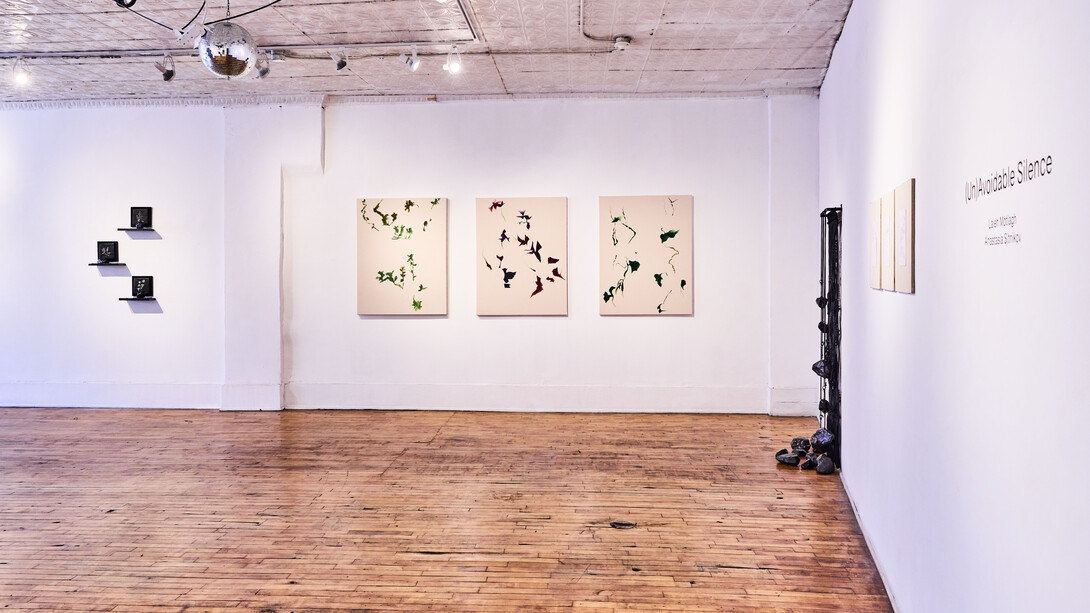 Laleh Motlagh and Anastasia Sitnikov, (Un)avoidable silence, exhibition view. Courtesy of Heaven Gallery