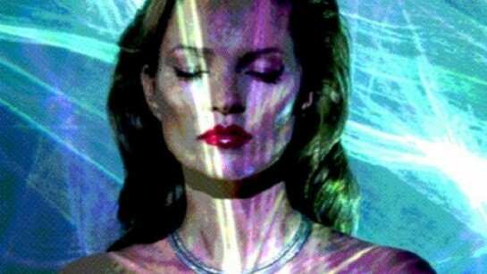 She's Light (Laser Triptych), 2013, Silkscreen set with Phosorescent and Fluroescent Inks