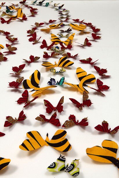 Romuald Hazoumè, Dance of the Butterflies. Photo Alan Seabright