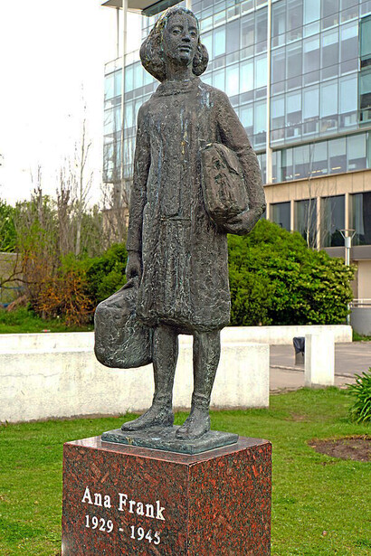 Estatua de Ana Frank en Palermo, Buenos Aires, Argentina
