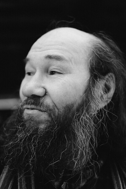 Old man gazing into the distance