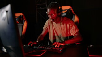 A person on a computer. One of the most valued soft skills of the future is digital literacy