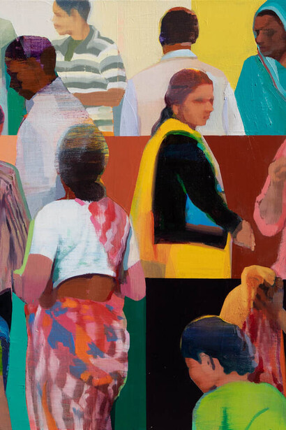 Suhas Bhujbal, Market #27 (detail). Courtesy of Andrea Schwartz Gallery