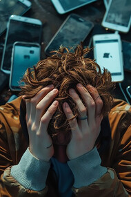 A person affected by social media misinformation and its impact