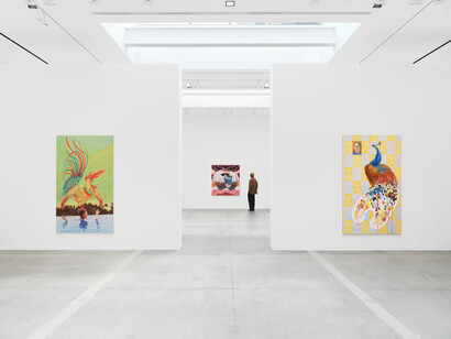 Allison Katz, Outta the bag, exhibition view. Courtesy of Hauser & Wirth Gallery