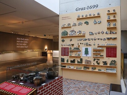 Graz 1699, ausstellungsansicht. Mit freundlicher genehmigung des Archäologiemuseum
